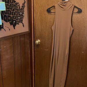 Zara Tan Sleeveless Maxi Dress